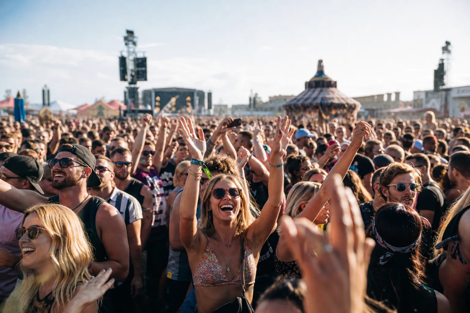 Open-Air-Festival nachmittags mit Publikum