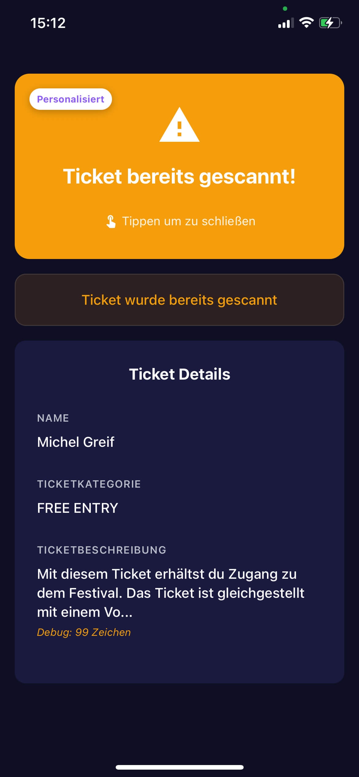 Live Scan-Feedback Status